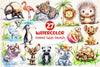 Cute Summer Safari Animals Clipart Bundle 2