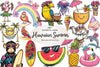 Cute Hawaiian Summer Clipart Bundle
