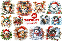 Broken Wall Christmas Clipart Bundle - CraftNest - Digital Crafting and Art