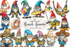 Summer Beach Gnome Clipart Bundle