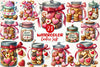 Valentine Valentine Cookie Jar Clipart Bundle