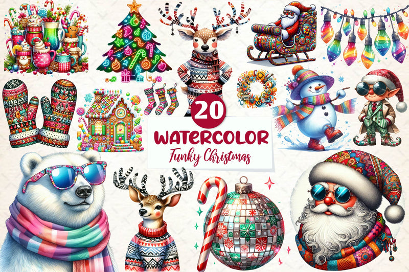 Funky Christmas Clipart Bundle - CraftNest - Digital Crafting and Art