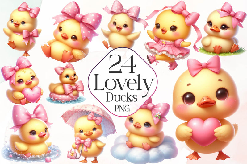 Lovely Ducks Clipart Bundle - CraftNest - Digital Crafting and Art