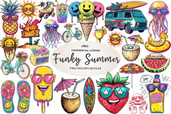 Funky Summer Clipart Bundle - CraftNest - Digital Crafting and Art
