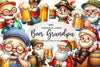 Funny Beer Loving Grandpa Clipart Bundle