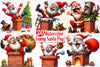 Funny Christmas Santa Clipart Bundle 1