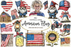 Vintage American Flag Design Clipart Bundle
