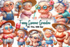 Funny Summer Grandma Clipart Bundle
