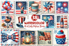 4th Of July Postage Stamp Clipart Bundle