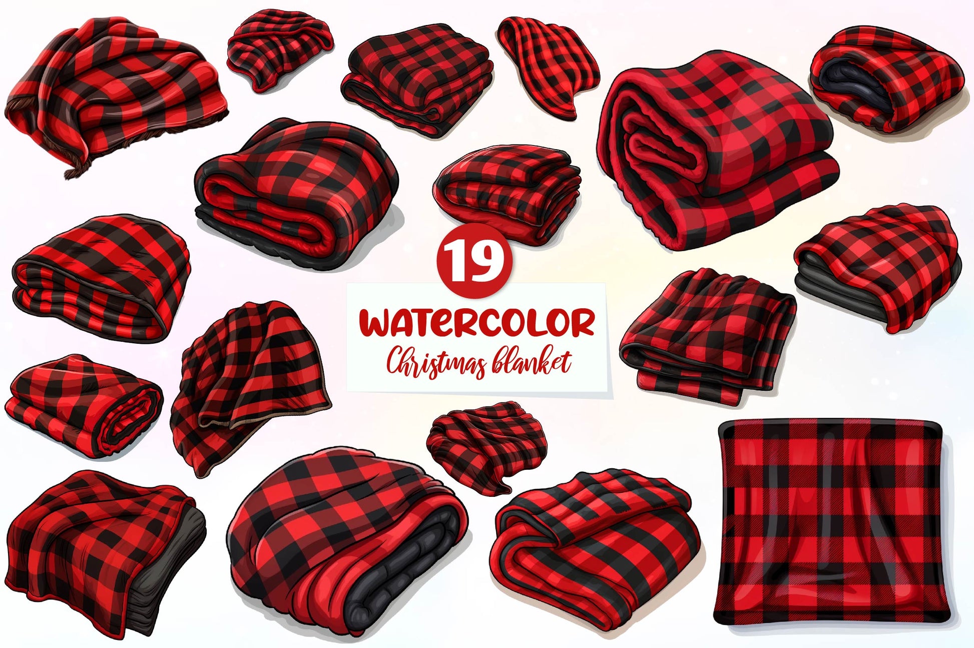 Christmas Blanket Clipart Bundle - CraftNest - Digital Crafting and Art