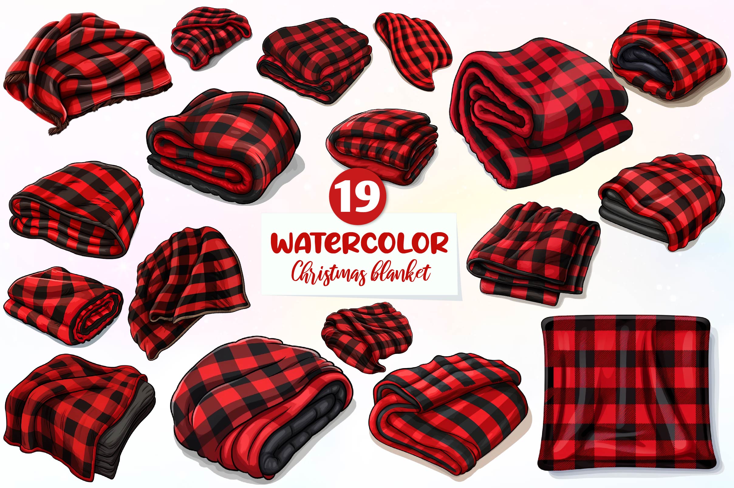 Christmas Blanket Clipart Bundle - CraftNest - Digital Crafting and Art