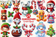 Crochet Christmas Clipart Bundle 1 - CraftNest - Digital Crafting and Art