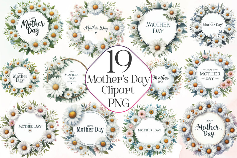 Happy Mother'S Day Floral Bouquets Clipart Bundle - CraftNest - Digital Crafting and Art