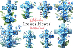 Crosses Flower Clipart Bundle - CraftNest - Digital Crafting and Art