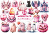 Charm Pink Halloween Clipart Bundle 2