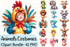 Cute Animal Costumes Clipart Bundle