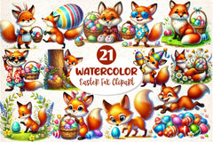 Easter Fox Clipart Bundle 3 - CraftNest - Digital Crafting and Art