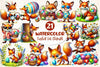 Easter Fox Clipart Bundle