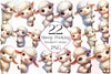 Sheep Peeking Around Corner Clipart Bundle