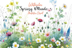 Spring Meadows Clipart Bundle - CraftNest - Digital Crafting and Art