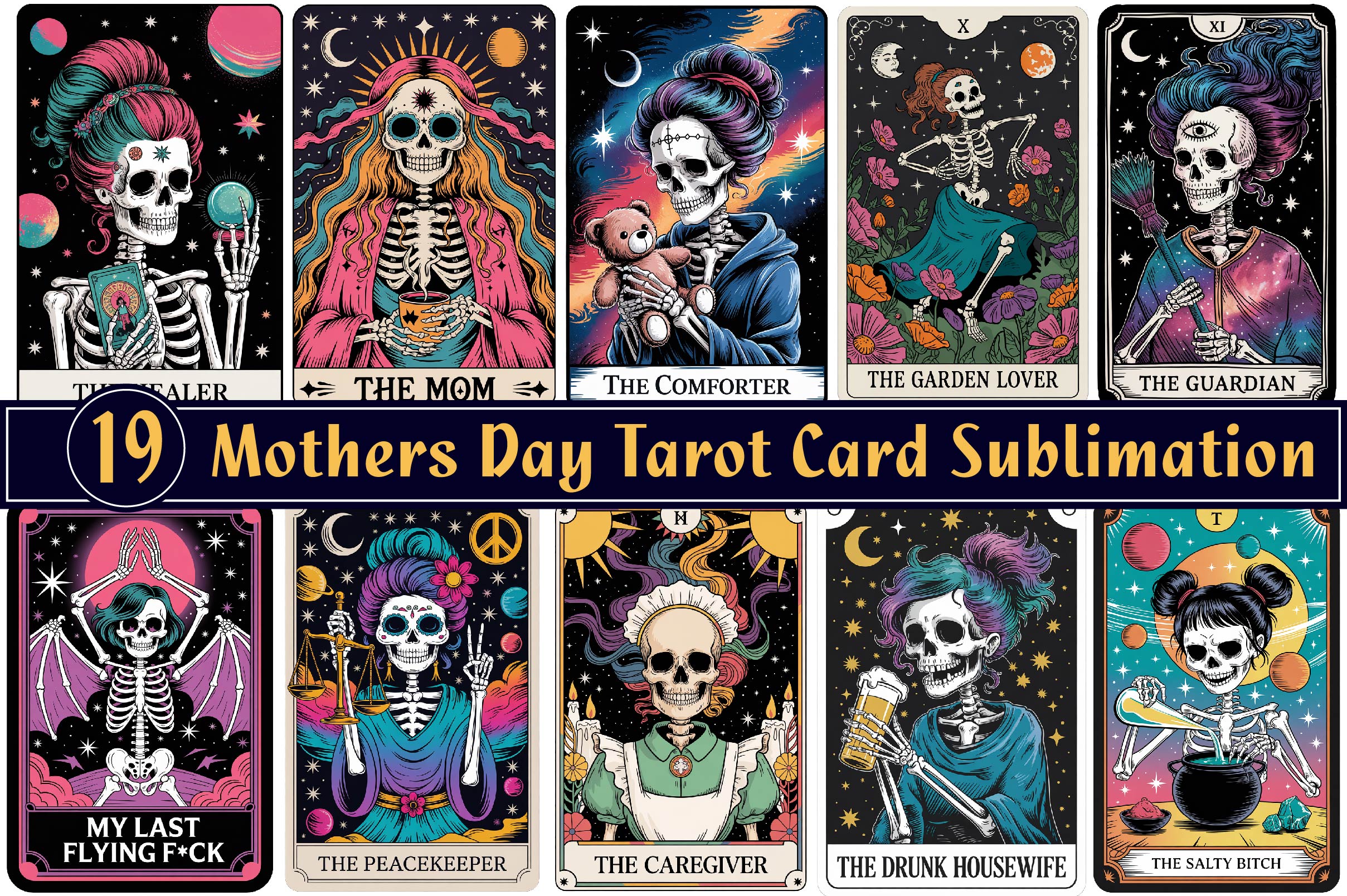 Mother'S Day Tarot Card Clipart Bundle - CraftNest - Digital Crafting and Art