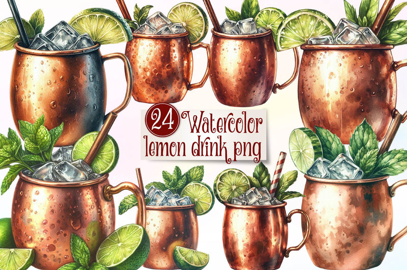 Lemon Drink Clipart Bundle - CraftNest - Digital Crafting and Art