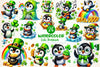 St Patricks Day Cute Penguin Clipart Bundle