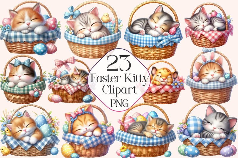 Easter Kitty Clipart Bundle - CraftNest - Digital Crafting and Art
