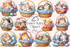 Easter Kitty Clipart Bundle