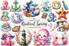 Cute Nautical Spring Clipart Bundle