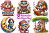 Hippie Dog Clipart Bundle