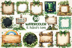 St Patricks Day Signs Clipart Bundle - CraftNest - Digital Crafting and Art