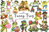 Quirky Funny Frog Clipart Bundle
