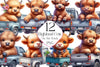 Highland Cow On The Truck Clipart Bundle