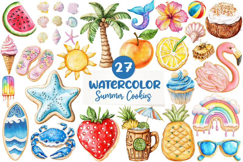 Summer Cookies Clipart Bundle - CraftNest - Digital Crafting and Art