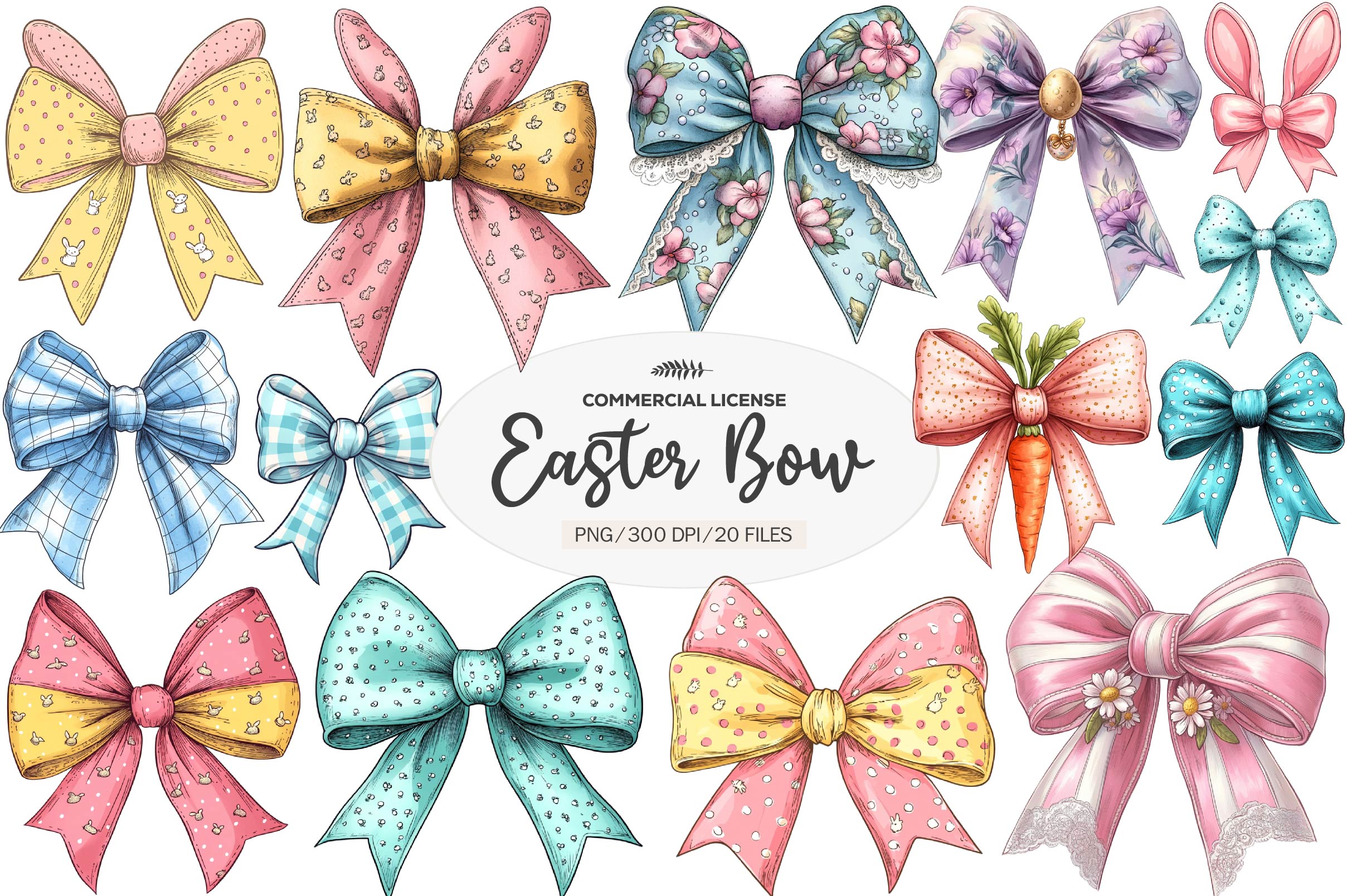 Easter Bow Clipart Bundle 2 - CraftNest - Digital Crafting and Art