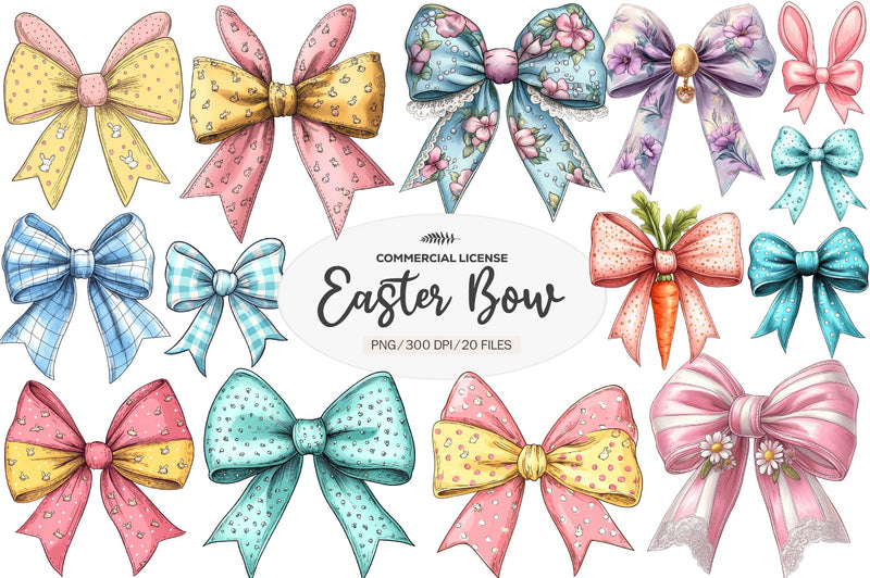 Easter Bow Clipart Bundle 2 - CraftNest - Digital Crafting and Art