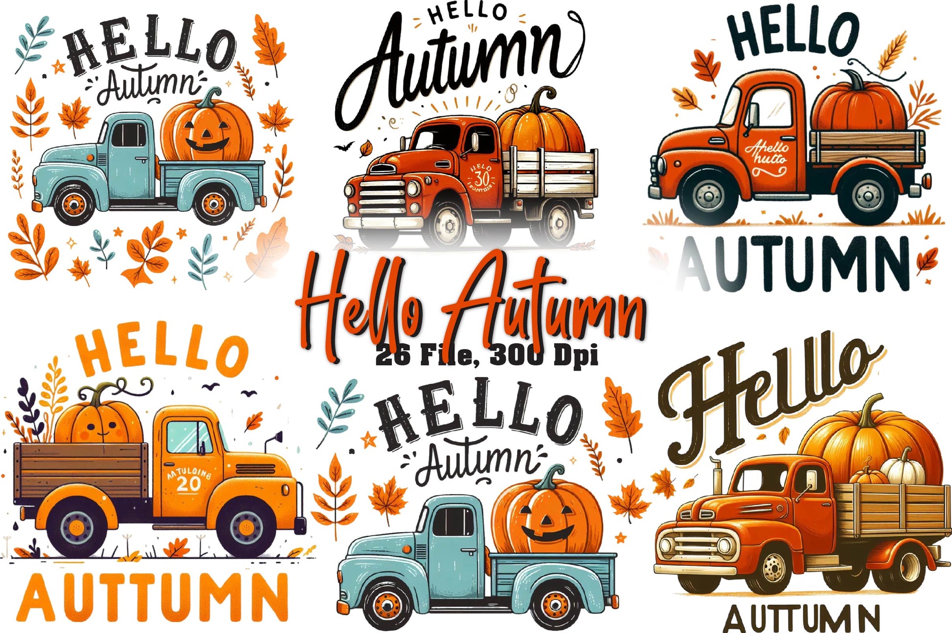 Hello Autumn Clipart Bundle - CraftNest - Digital Crafting and Art