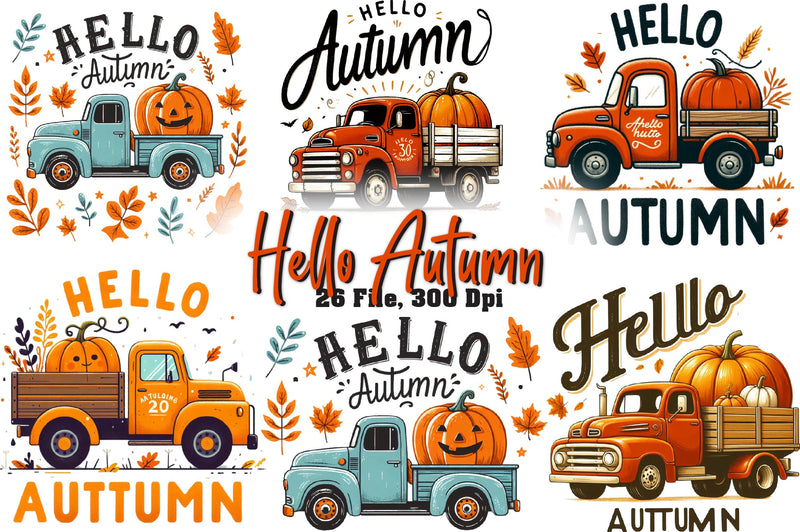 Hello Autumn Clipart Bundle - CraftNest - Digital Crafting and Art