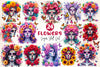 Flowers Sugar Skull Girl Clipart Bundle 2