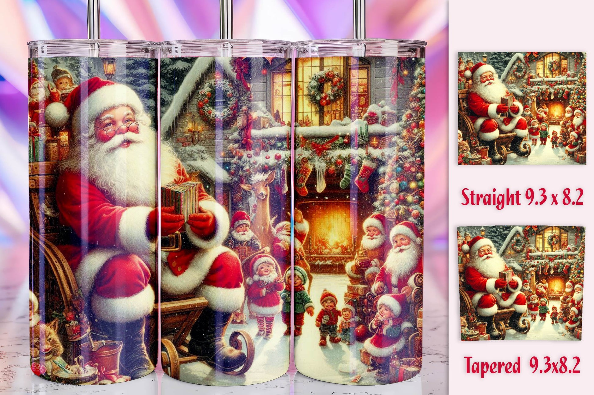 Christmas Santa Tumbler Bundle 8 - CraftNest - Digital Crafting and Art