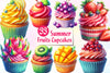 Yummy Cupcakes Set Clipart Bundle