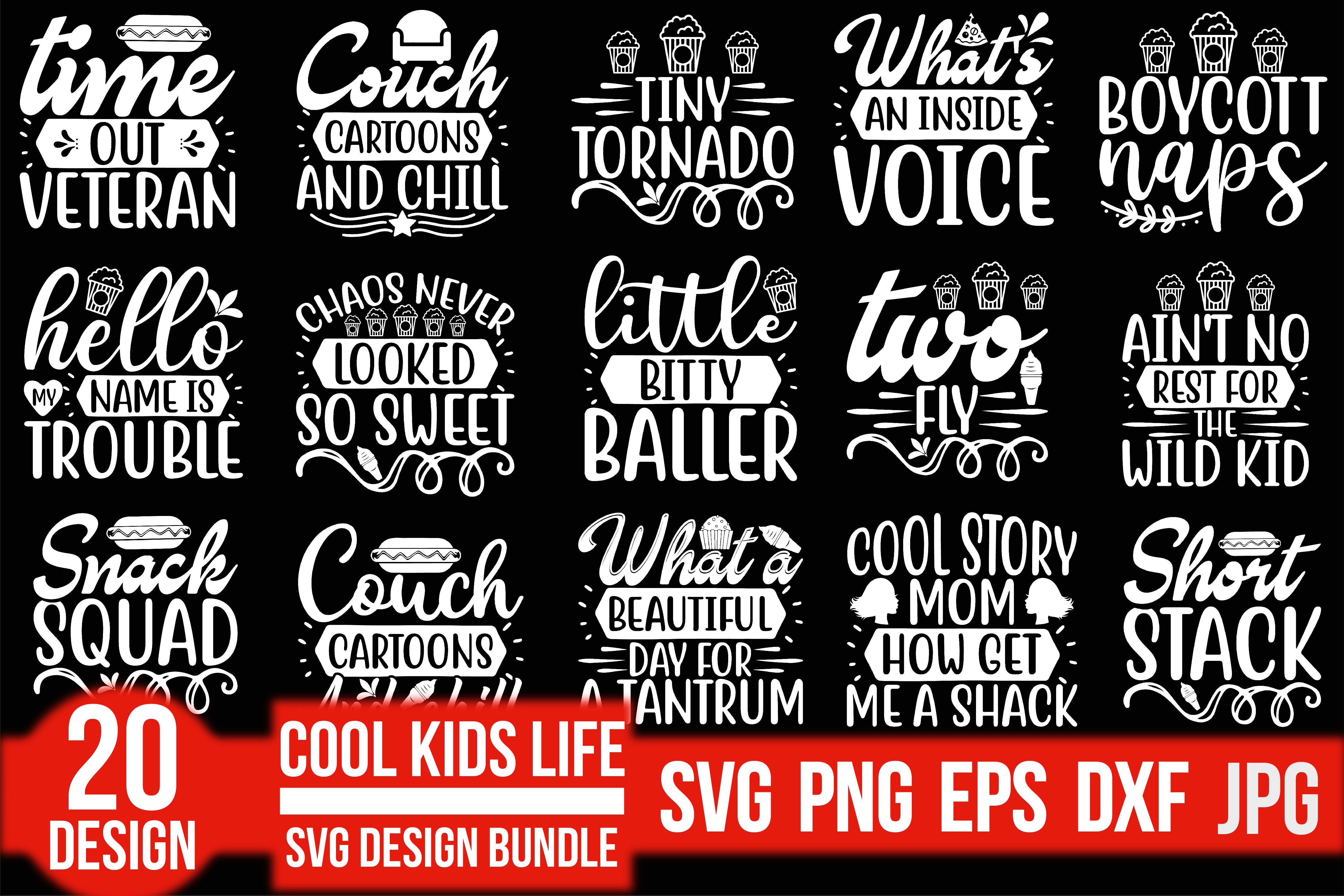 Cool Kids Life SVG Bundle - CraftNest - Digital Crafting and Art