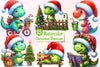 Cute Christmas Dinosaur Clipart Bundle