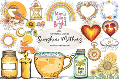 Sunshine & Love Mothers Day Clipart Bundle - CraftNest - Digital Crafting and Art