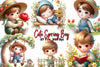 Cute Spring Boy Clipart Bundle