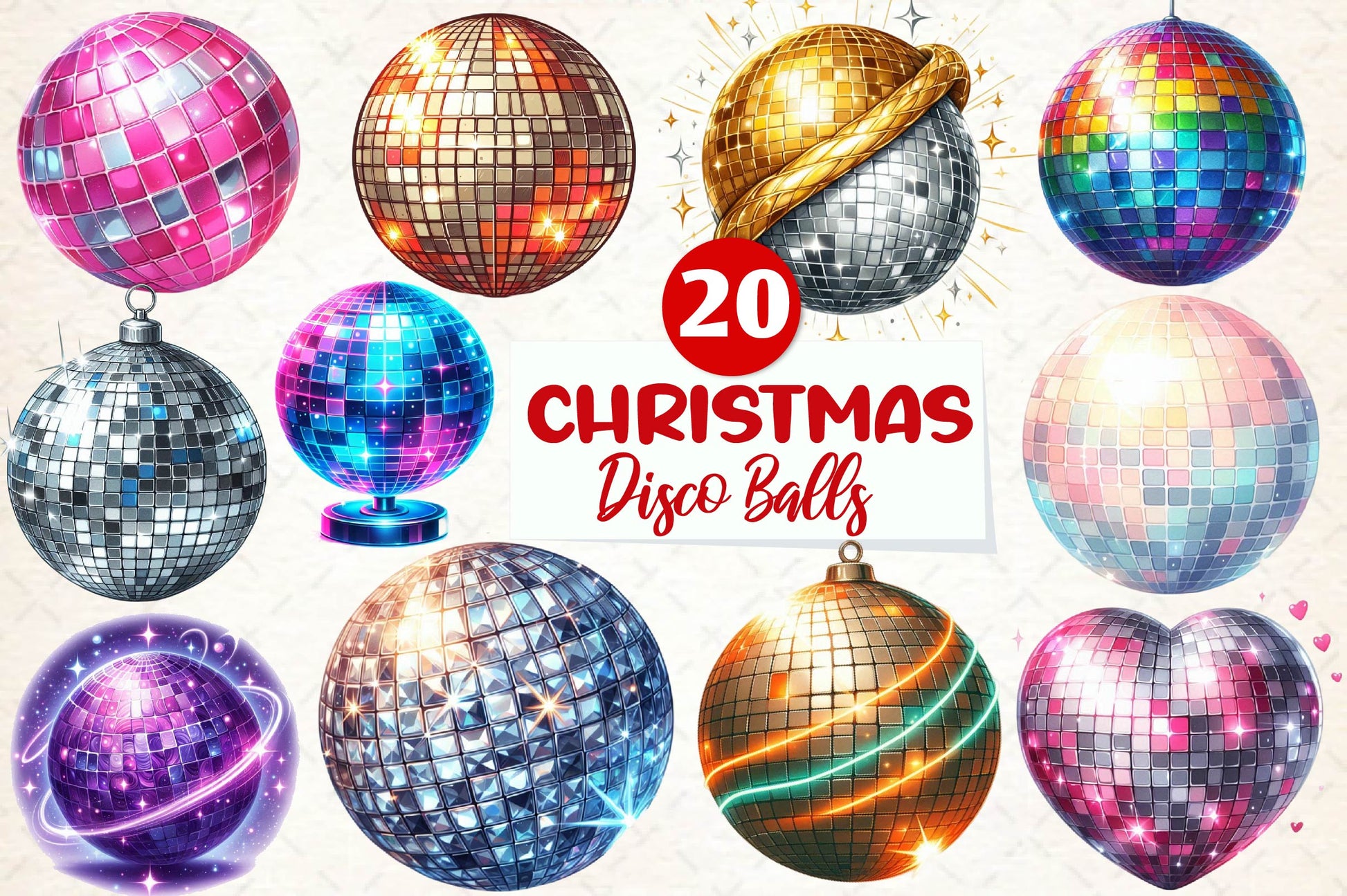 Disco Balls Clipart Bundle - CraftNest - Digital Crafting and Art