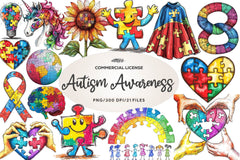 Autism Awareness Puzzle Clipart Bundle - CraftNest - Digital Crafting and Art