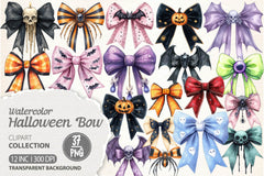 Halloween Coquette Bow Clipart Bundle 4 - CraftNest - Digital Crafting and Art