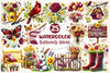 Burgundy Spring Clipart Bundle 2